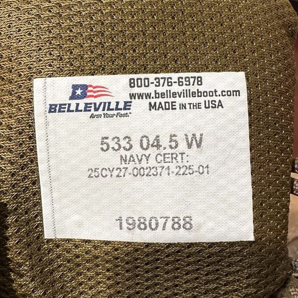 Belleville Coyote Brown Sabre 533 Hot Weather Hybrid Assault Boots Size 4.5 W - Picture 7 of 7
